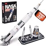 NASA Apollo Saturn V 3D Puzzles for Adults Kids Space Toys for Boys 5-8 Rocket Ship&comma; Puzzles for Kids Ages 8-10 12-14 Crafts for Adult Space Exploration Puzzle Model Kit&comma; 136 Pieces Easter Gifts