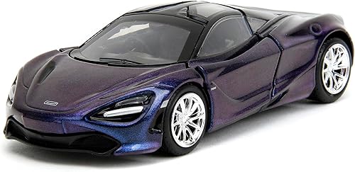 Jada 34660 - Modelo de auto fundido a troquel de serie 720S azul metálico con parte superior negra y rosa Slips Series 132