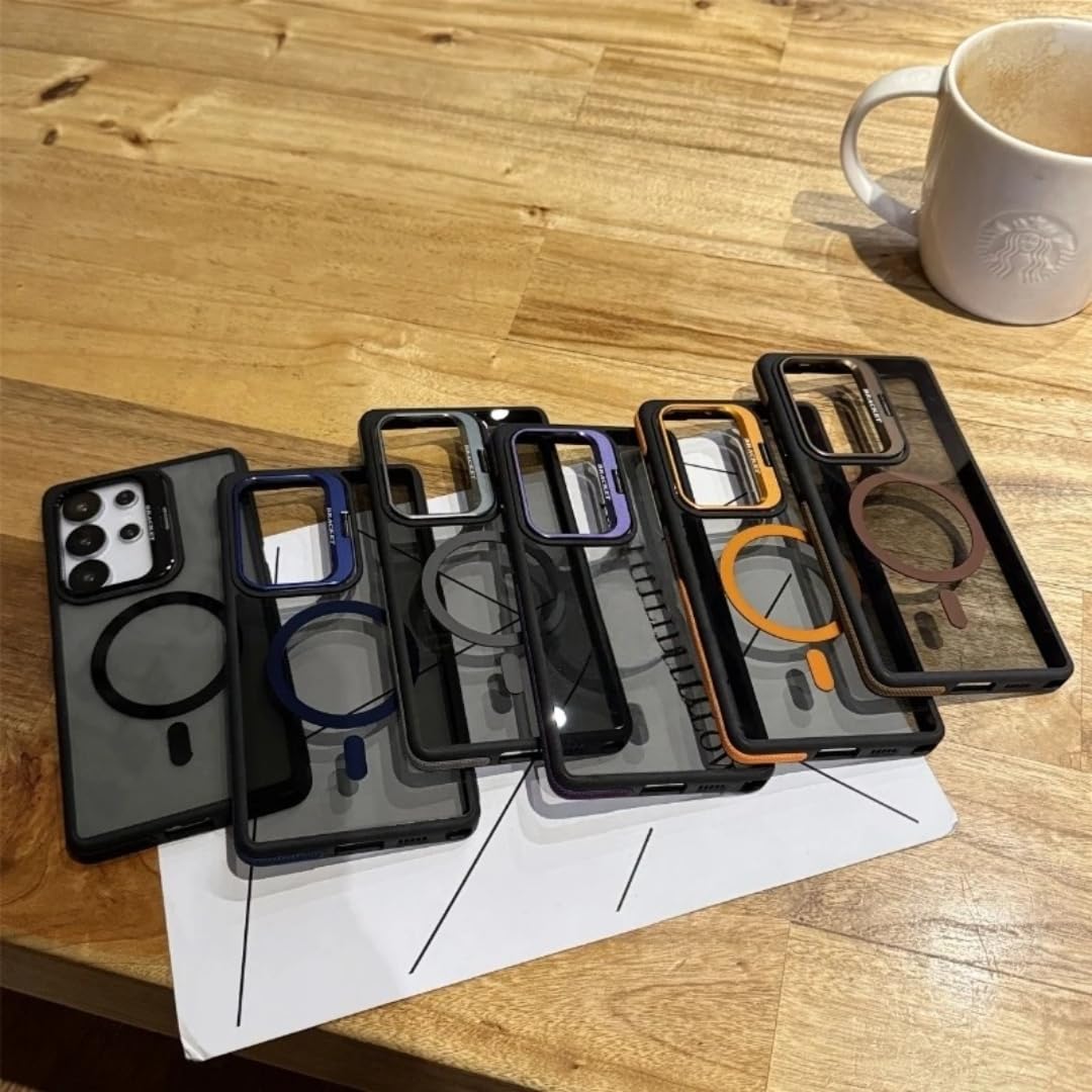 Magnetyczny metalowy pokrowiec ochronny na obiektyw Galaxy S25, S24, S23, S26 Ultra Plus Fe, odporny na wstrząsy (do Samsunga S26 Plus/szary)