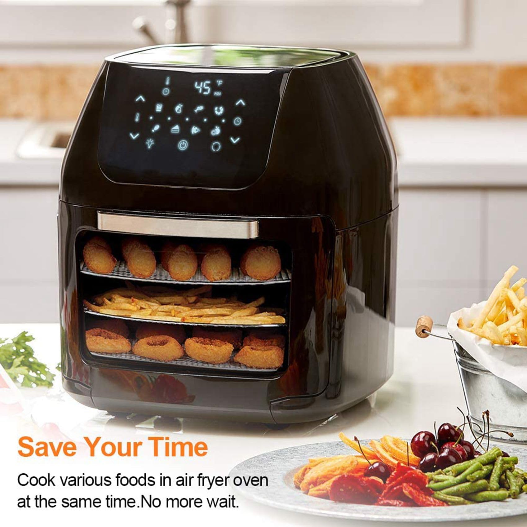 Rack Disidratatore per Forno per Friggitrice Ad Aria, Accessori per Friggitrice Ad Aria da 6 Quart, Frutta E Carne Disidratata, Griglia per Aria, Vassoio di Disidratazione 6 Pezzi