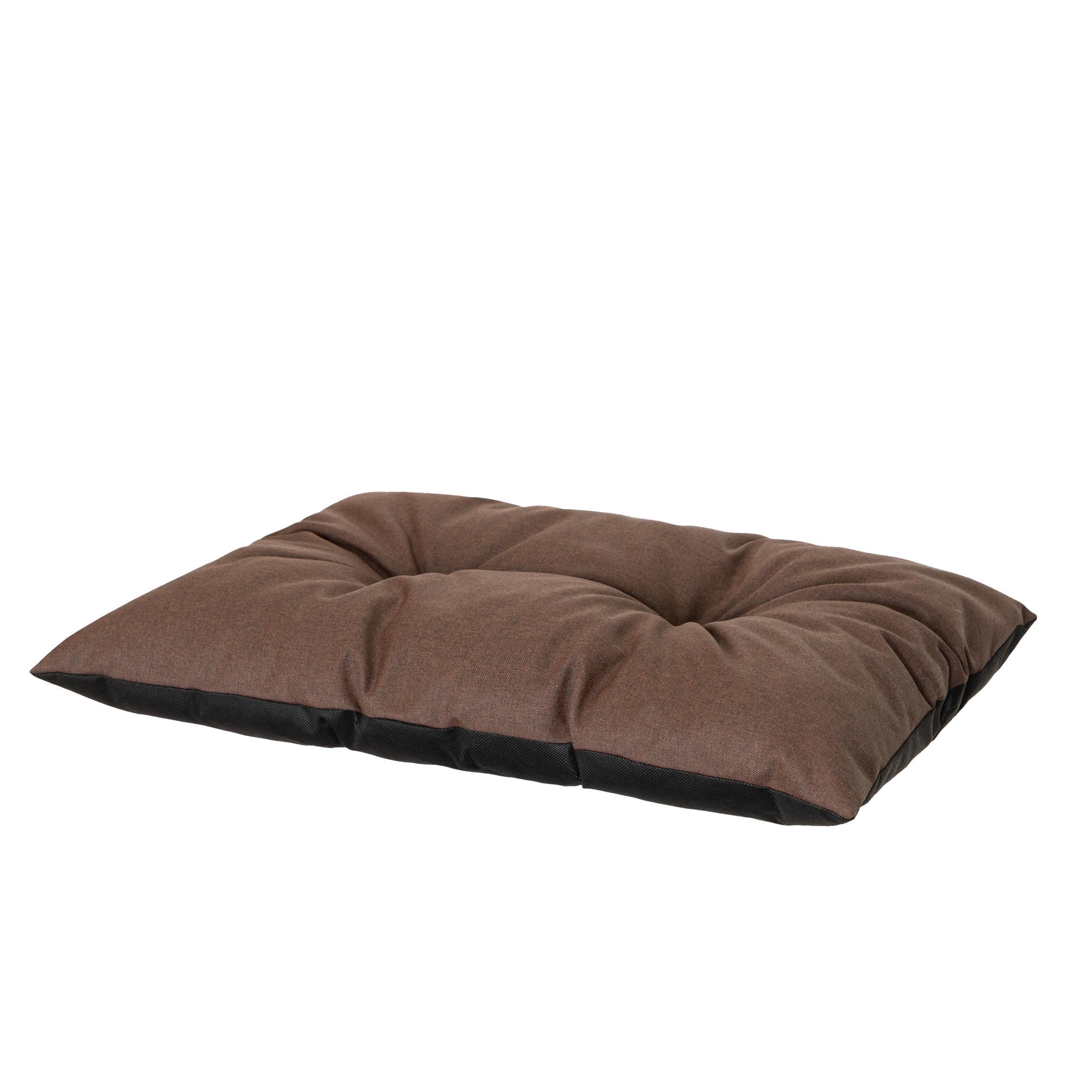 PillowPrim Hundebett - Möbel für Tiere, Katzenbett - Hundekorb für kleine mittelgroße & große Hunde - Hundekissen – Hundesofa – Hundeliege – Schlafplätze - 80x61 cm - Braun mit Pfoten