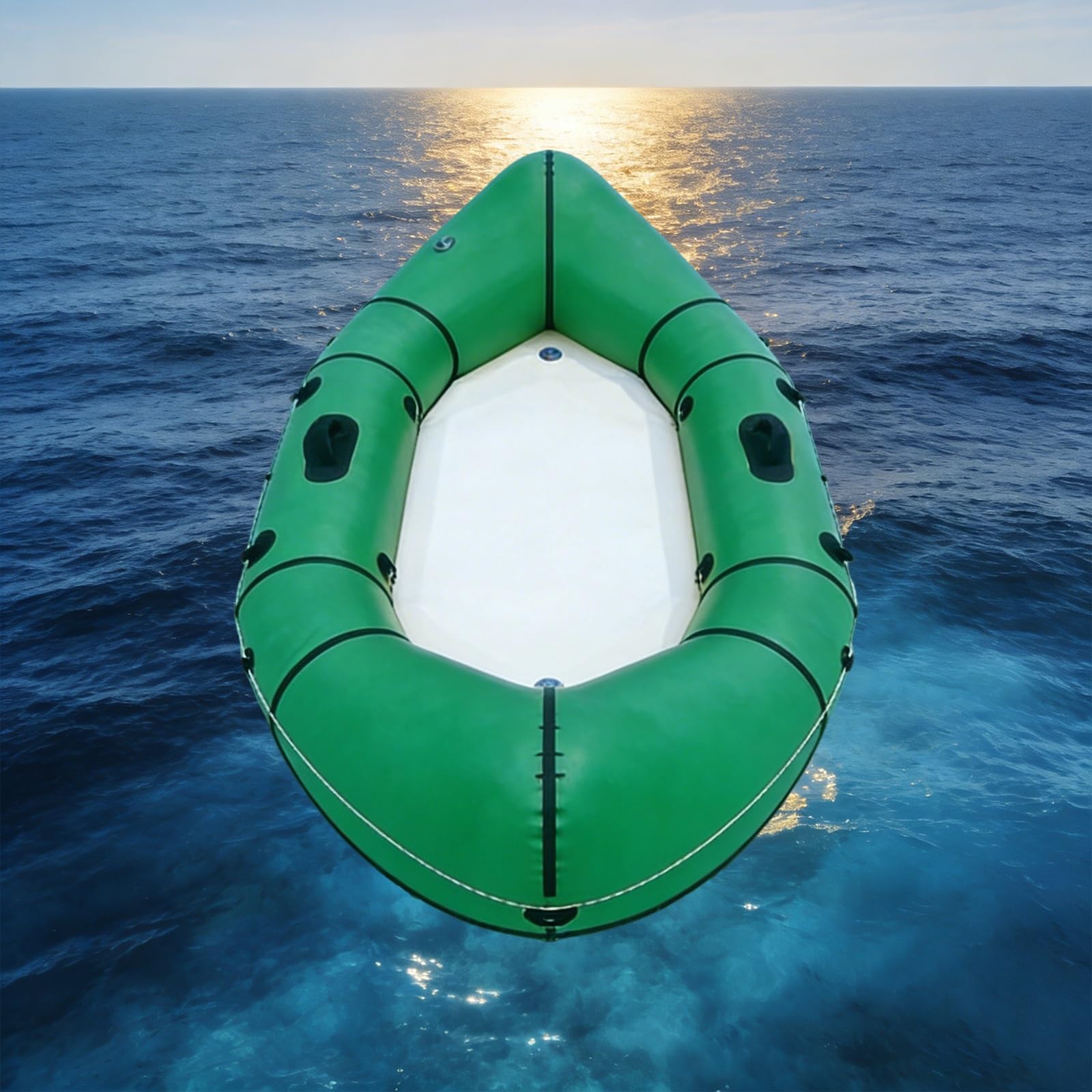 Packraft Inflatable - Bateau Gonflable Léger pour Vélo Et Randonnée, Kayak De Voyage Ultra Compact, Yacht Gonflable PVC pour Eaux Calmes