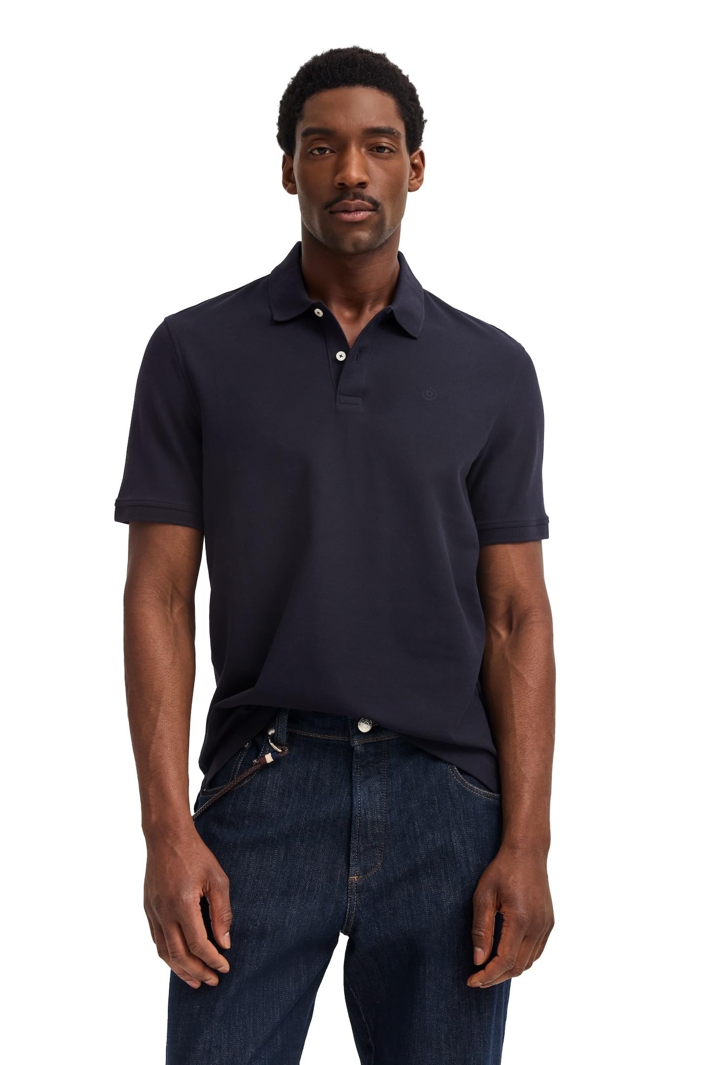 bugatti Men's Polo 1:2 Sleeve, Marine-390, XL