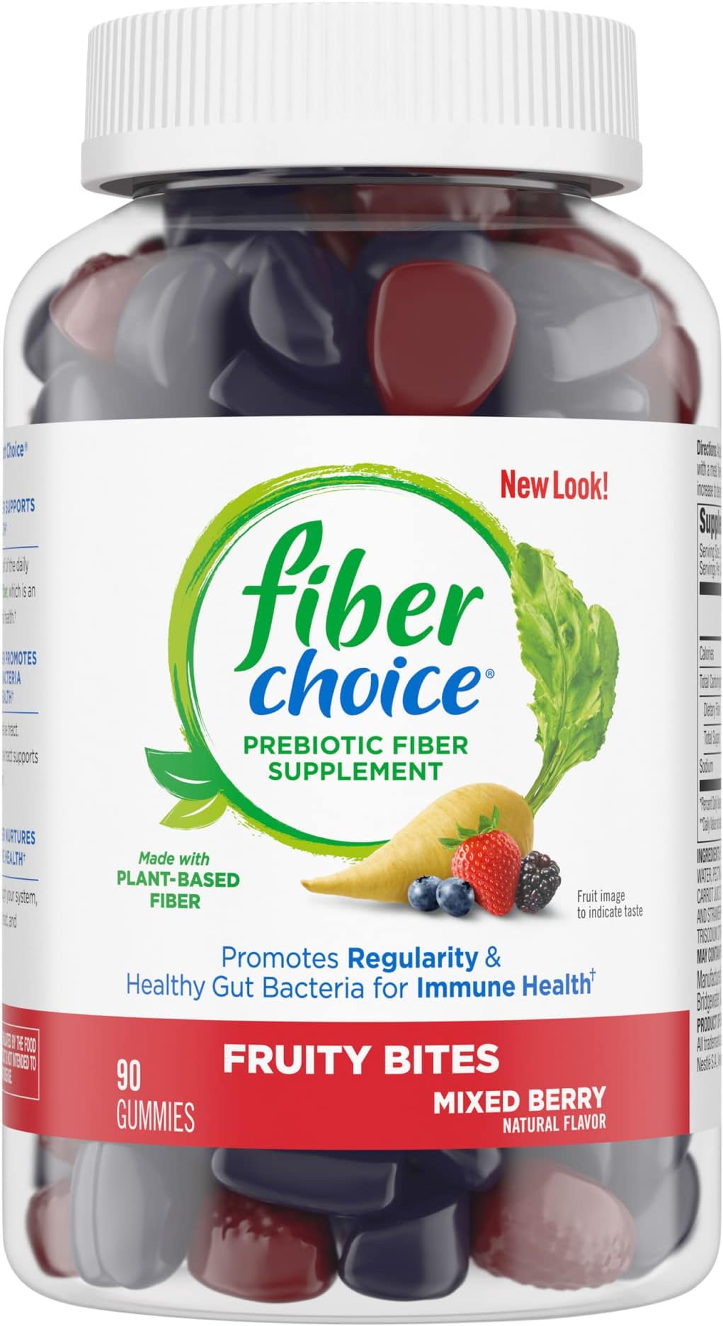 Fiber Choice Fruity Bites Gummies, Mixed Berry, 90ct | Discontinued by The Manufacturer