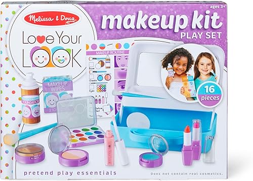 Miniatura 6 de Melissa & Doug Juego de maquillaje Love Your Look – 16 piezas para juegos de simulación sin desorden (no contiene cosméticos reales)