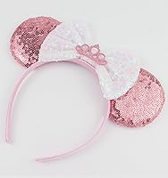 Vista 73 de Diadema con orejas de ratón de Minnie de leopardo, decoración de fiesta, diadema de orejas de ratón para disfraz de Halloween, accesorios para el 2