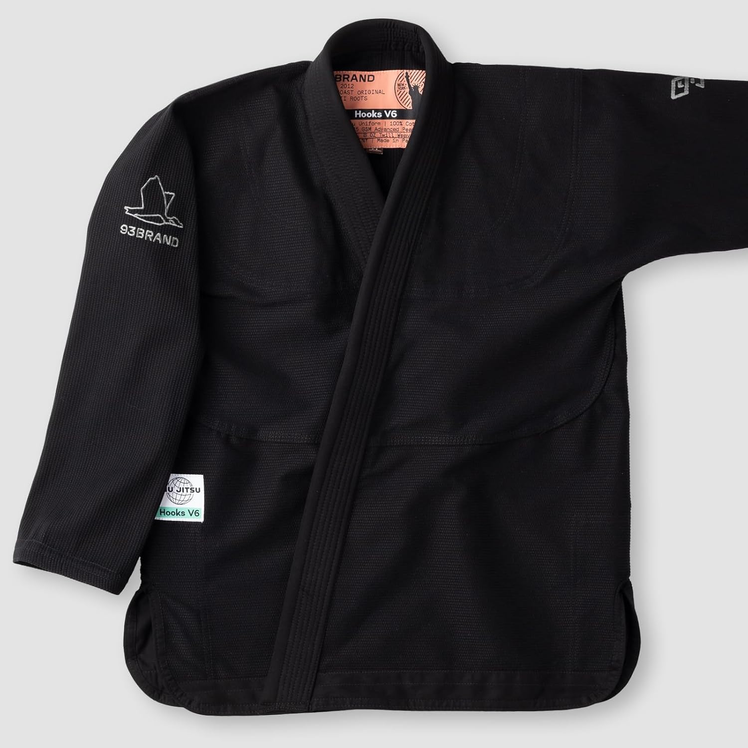 93Brand Hooks V6 Jiu Jitsu Gi (Black, A0)