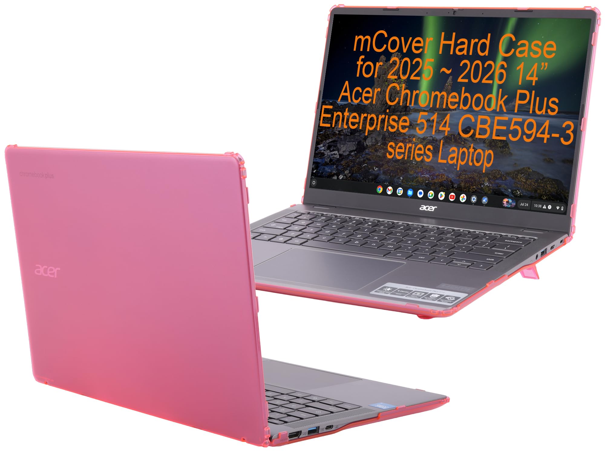 Protégez votre Acer Chromebook Plus 514 des chocs avec la coque mCover rose