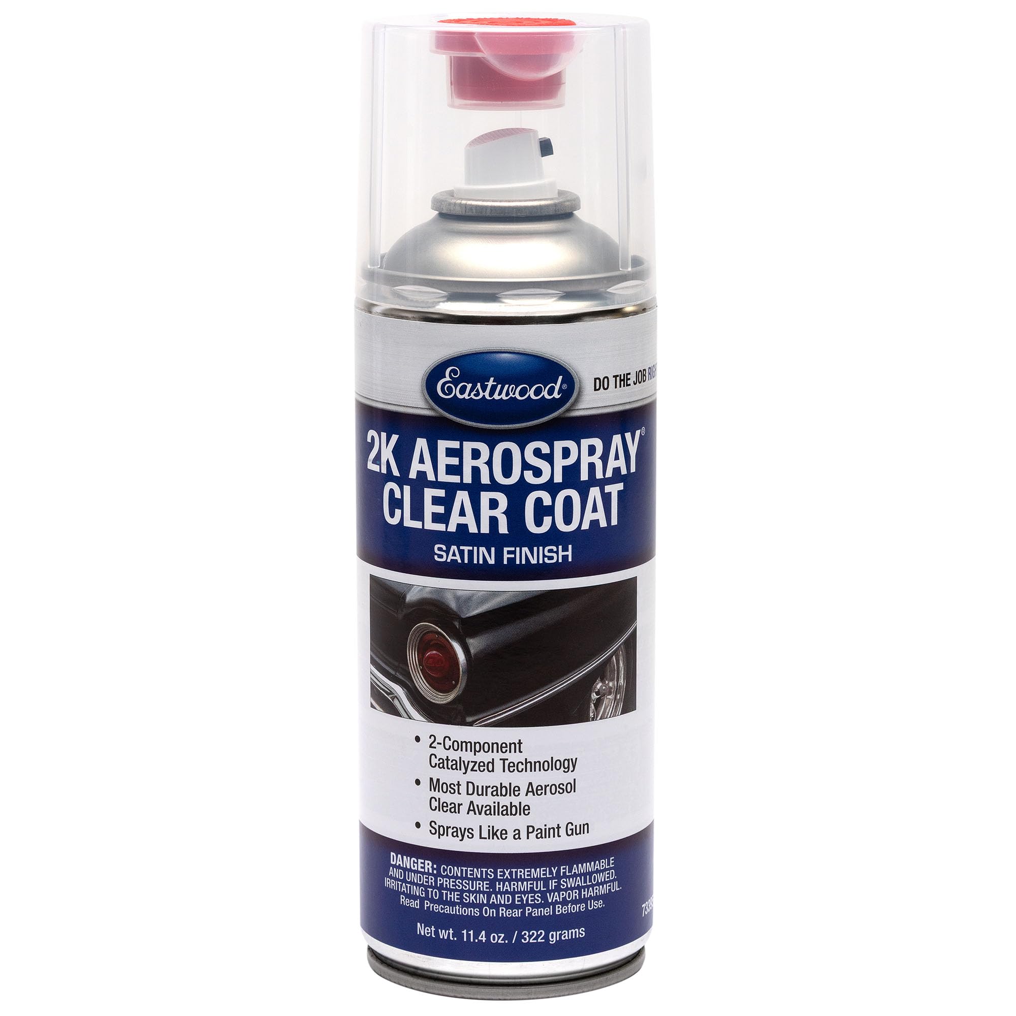 Eastwood 2k Aerospray Paint Aerosol Spray Automotive with Long-lasting and Durable Finish | Satin Clear Coat | 1 Pack