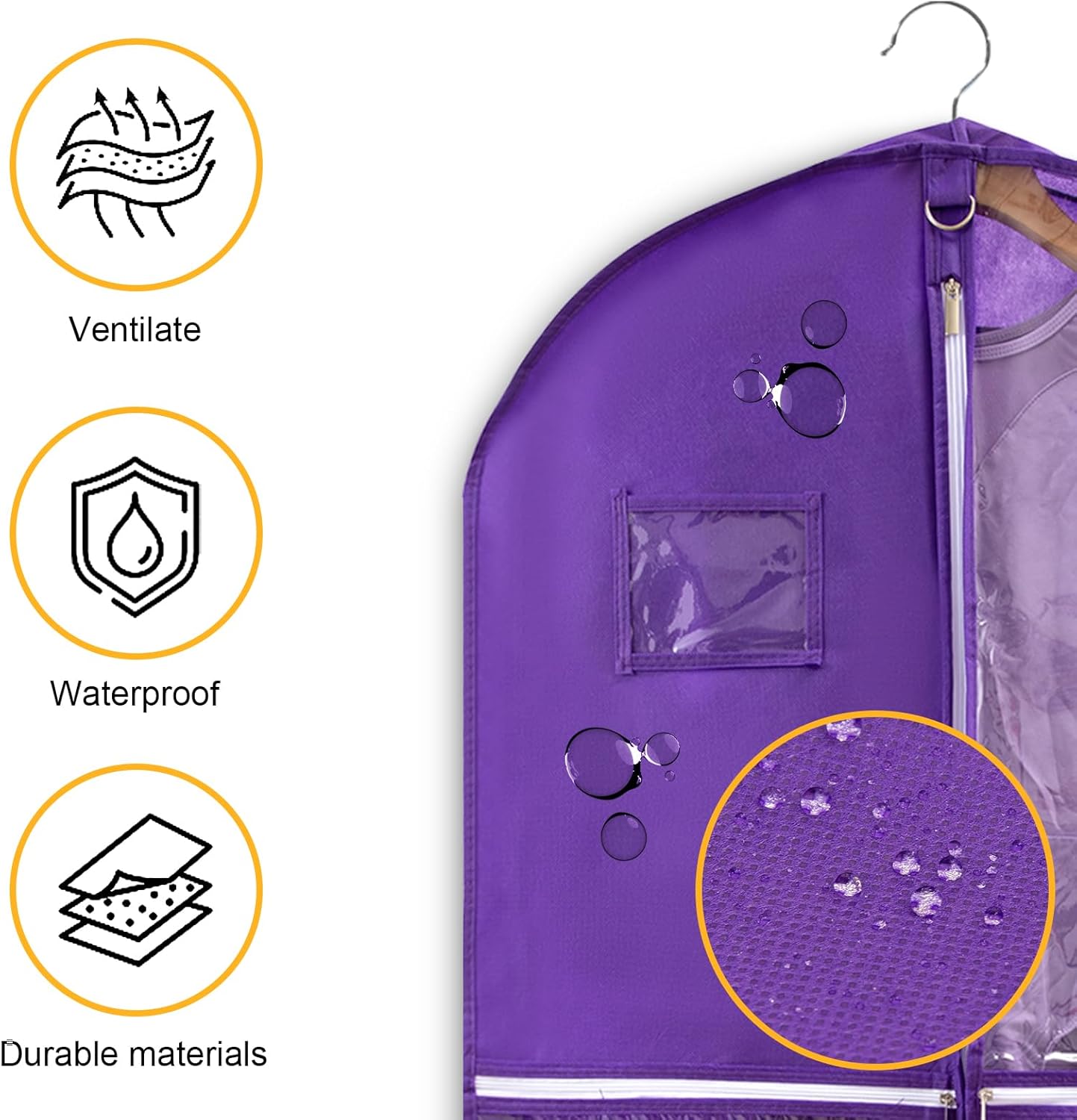 1 Pack Garment Bag for Dance Costumes,40 Inch Dance Garment Bags for Dancers Kids Dance Recital Bags Competition Cheer Uniform Garment Bag for Travel Storage,Dance Recital Gifts for Girls - Image 4