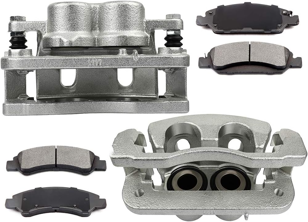 OCPTY Brake Caliper and Pads Front fit for 08-16 for Cadillac Escalade,for Chevy Avalanche Express Silverado Suburban 1500,for Chevy Tahoe,for GMC Savana Sierra 1500 Yukon