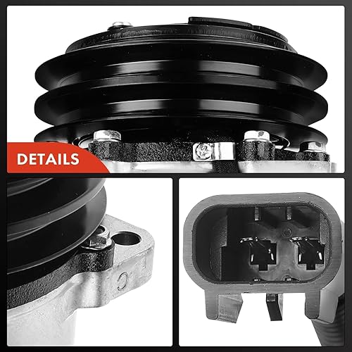 Miniatura 8 de A-Premium Compresor de CA con embrague compatible con los modelos Volvo, White y GMC ACL, VNVNLVNM, WCWGWHWI, ACL, J9C0 y más, para compresor SD7H15