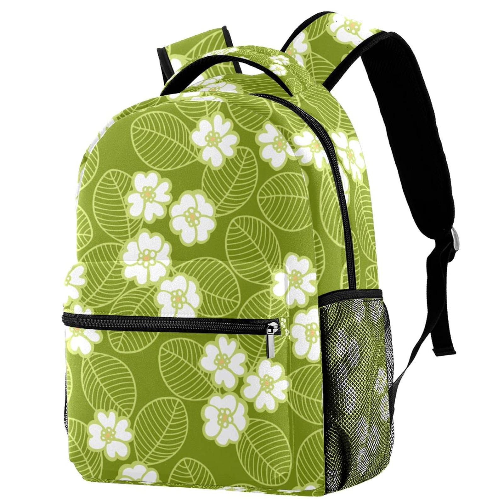 Sac à dos floral vert et multicolore pour étudiant et voyage - 7