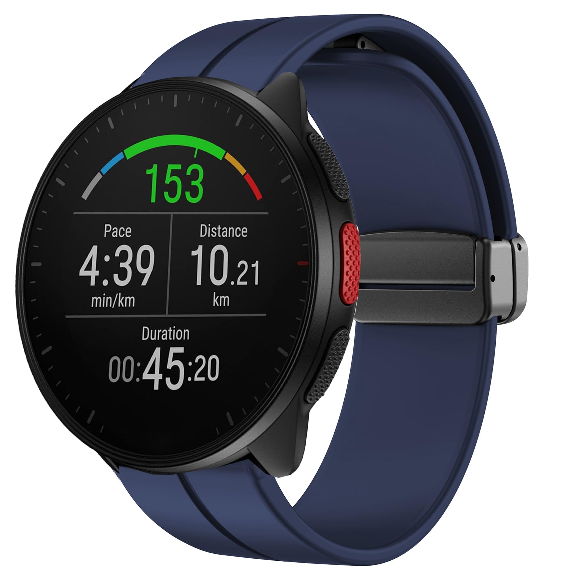 Compatible with Polar Smartwatch Bands, 20mm, 22mm Silicone Replacement Wristbands Sport Strap with Metal Buckle Compatible with Polar Unite, Ignite, Ignite 2, Ignite 3, Pacer, Pacer Pro, Vantage V3, Grit X, Grit X Pro, Grit X2 Pro, Vantage M, M2 Smartwatch (20mm size band, Blue)