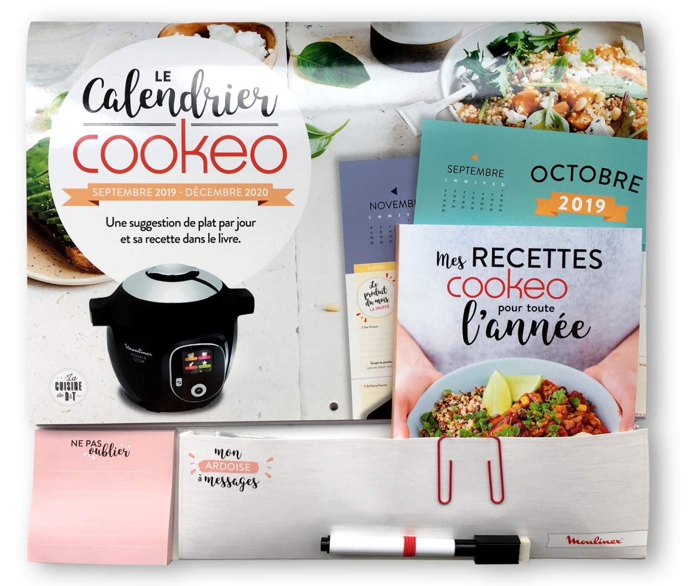 Buy Le calendrier Cookeo: Avec 1 stylo, une grande pochette effaçable