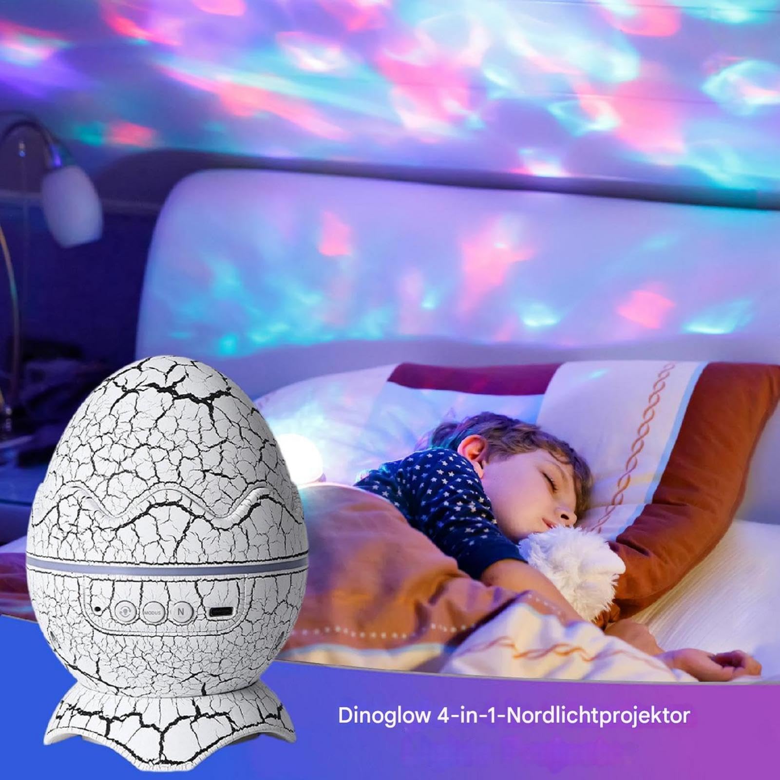Veilleuse Projecteur Œuf Dino Multifonction Polyvalent et Pratique