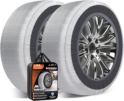 Genuine BAOJIADA Tire Chain 275/70R16 265/70R17 285/65R17 275/60R18 295/55R19 275/50R20 305/45R21 Fabric Tire Chain Snow Socks Chain Compliant with Japanese New Technology D fiber material, lightweight and quiet. For light automobiles, passenger vehicles, non-metallic, snow chains, winter snow, snowy roads, freezing, easy to install, purchase according to the size of your tires