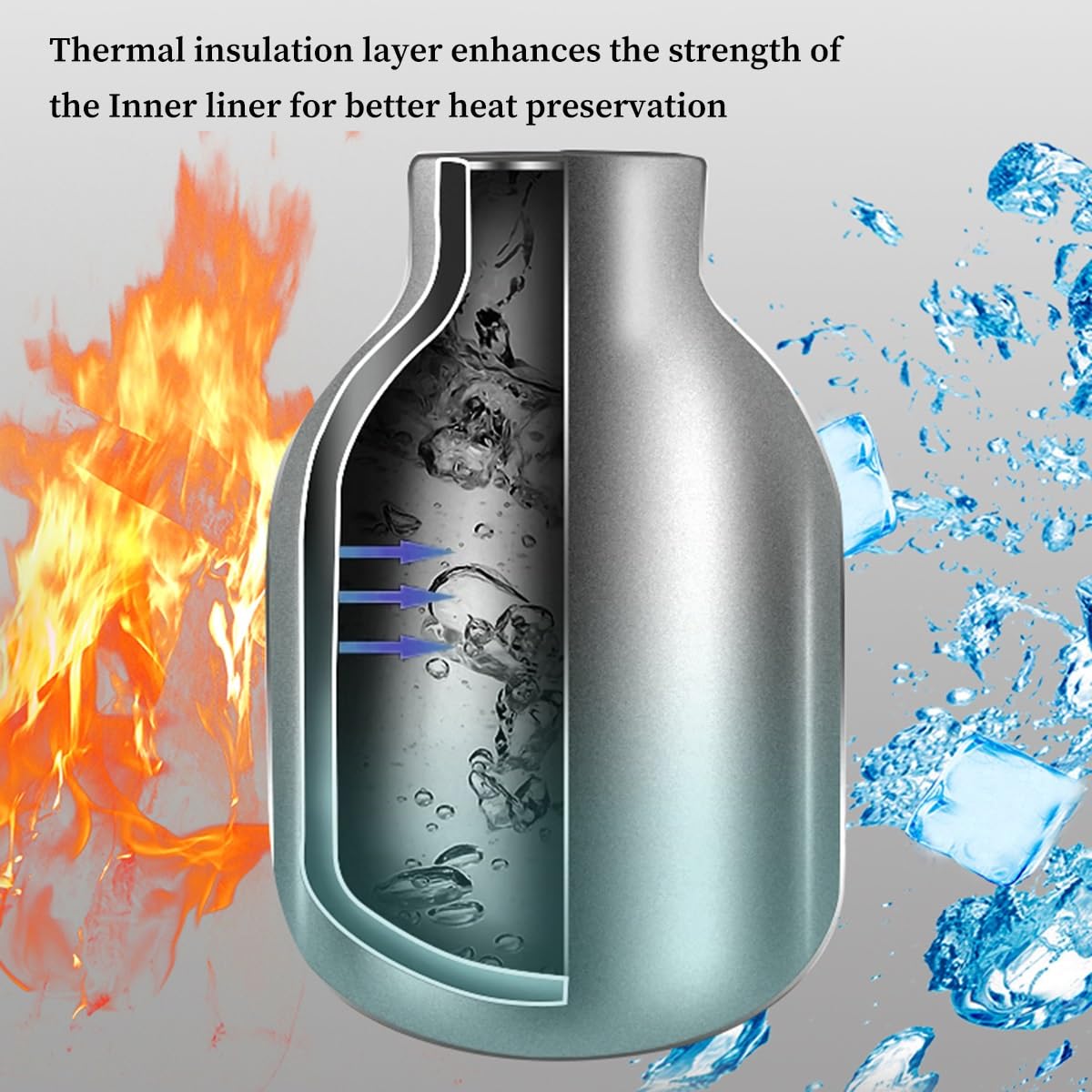 Ilated - Jarra térmica roja de café de 1786 g, termo de acero inoxidable de doble pared, taza de viaje a prueba de fugas para oficina, camping y uso al aire libre, dispensador de bebidas aislado