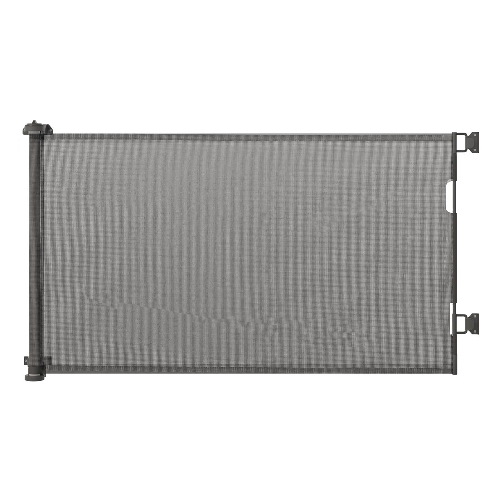 Dog Safety Gate Retractable 0-150 Cm Suitable For Stairs Grey Easy Installtion