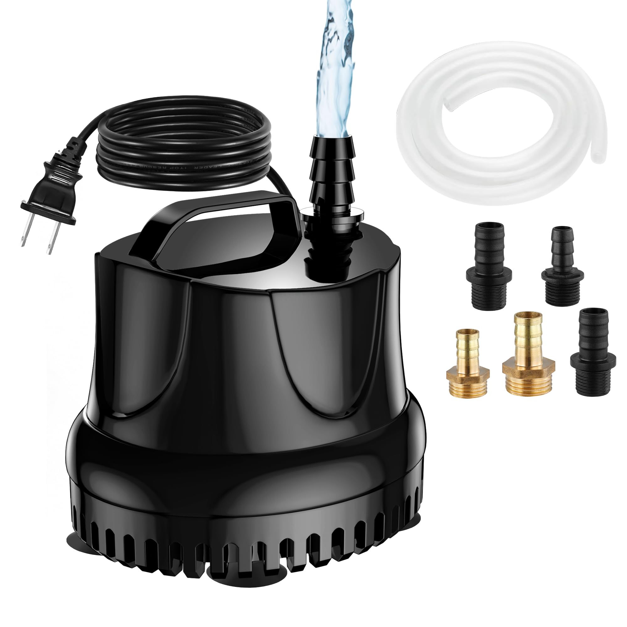 Amazon | 【升级款静音】水中ポンプ水槽ポンプ吐出量1200L/H電源