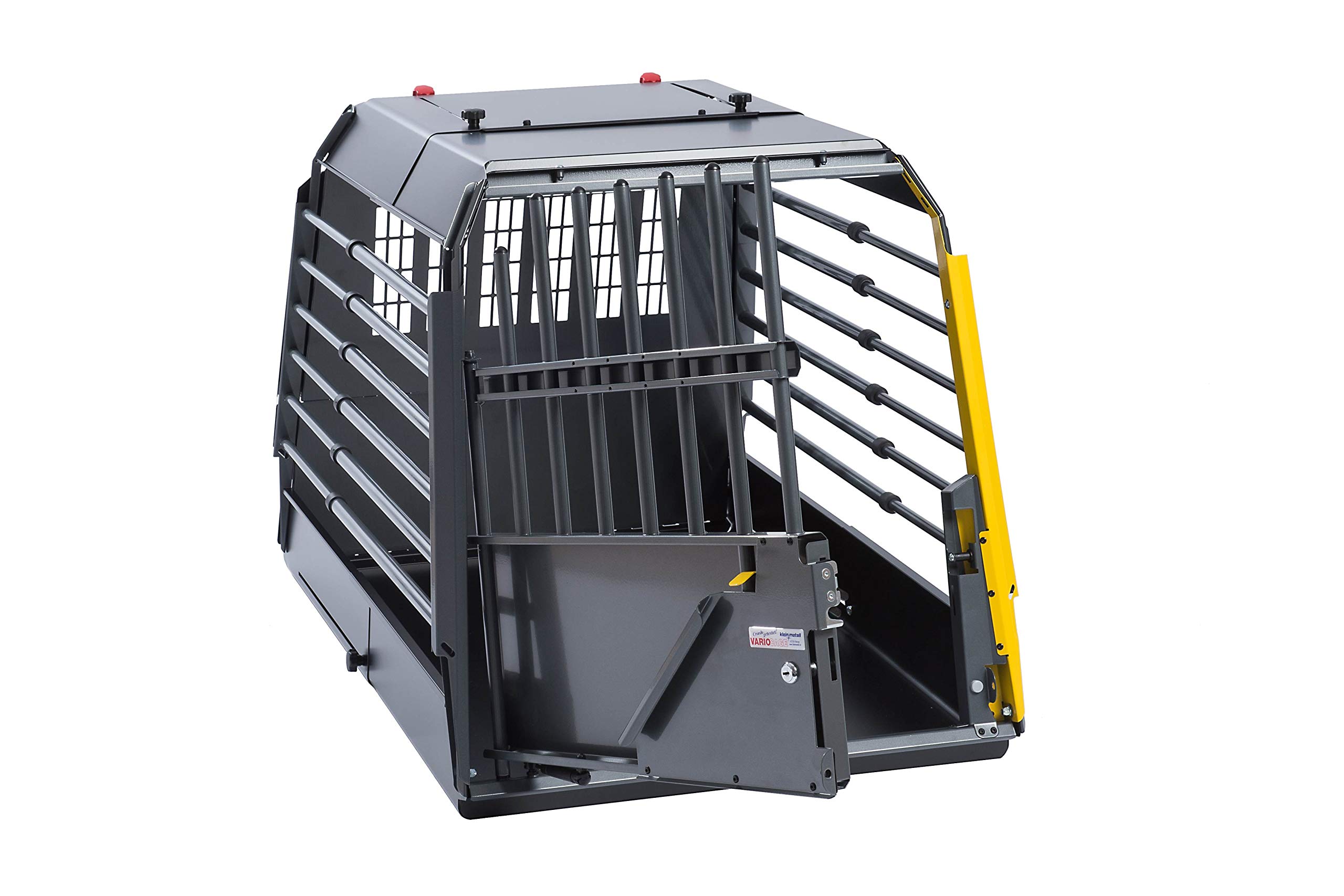 Hunde Transportbox VarioCage Einzelbox SL- Plus, Kleinmetall, Hundebox für den Kofferraum für mittlere bis große Hunde
