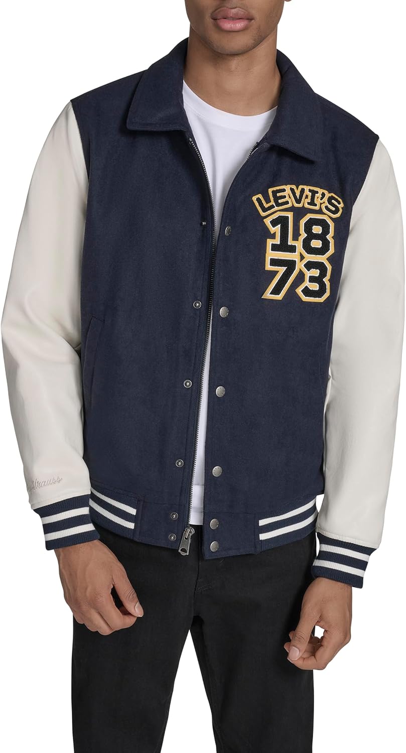 Levi's Men's Mixed Media Letterman Varsity Jacket