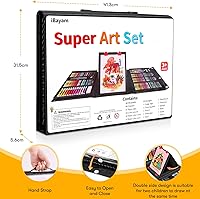 Vista 6 de iBayam Kit de arte, paquete de 251 suministros de arte, kits de dibujo, caja de regalo para artes y manualidades, caja de regalo para niños