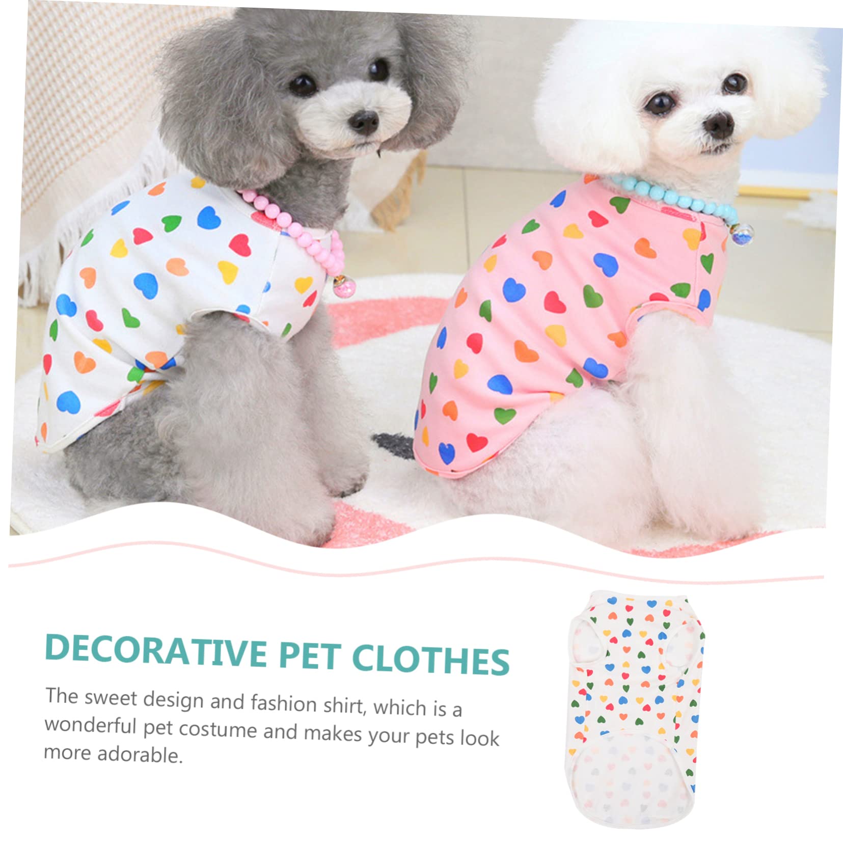 YARNOW 5 Pezzi Di Abbigliamento Per Feste Per Animali Domestici Costume Per Gatti Maglietta Resistente Allusura Per Cani Elegante Abbigliamento Decorativo