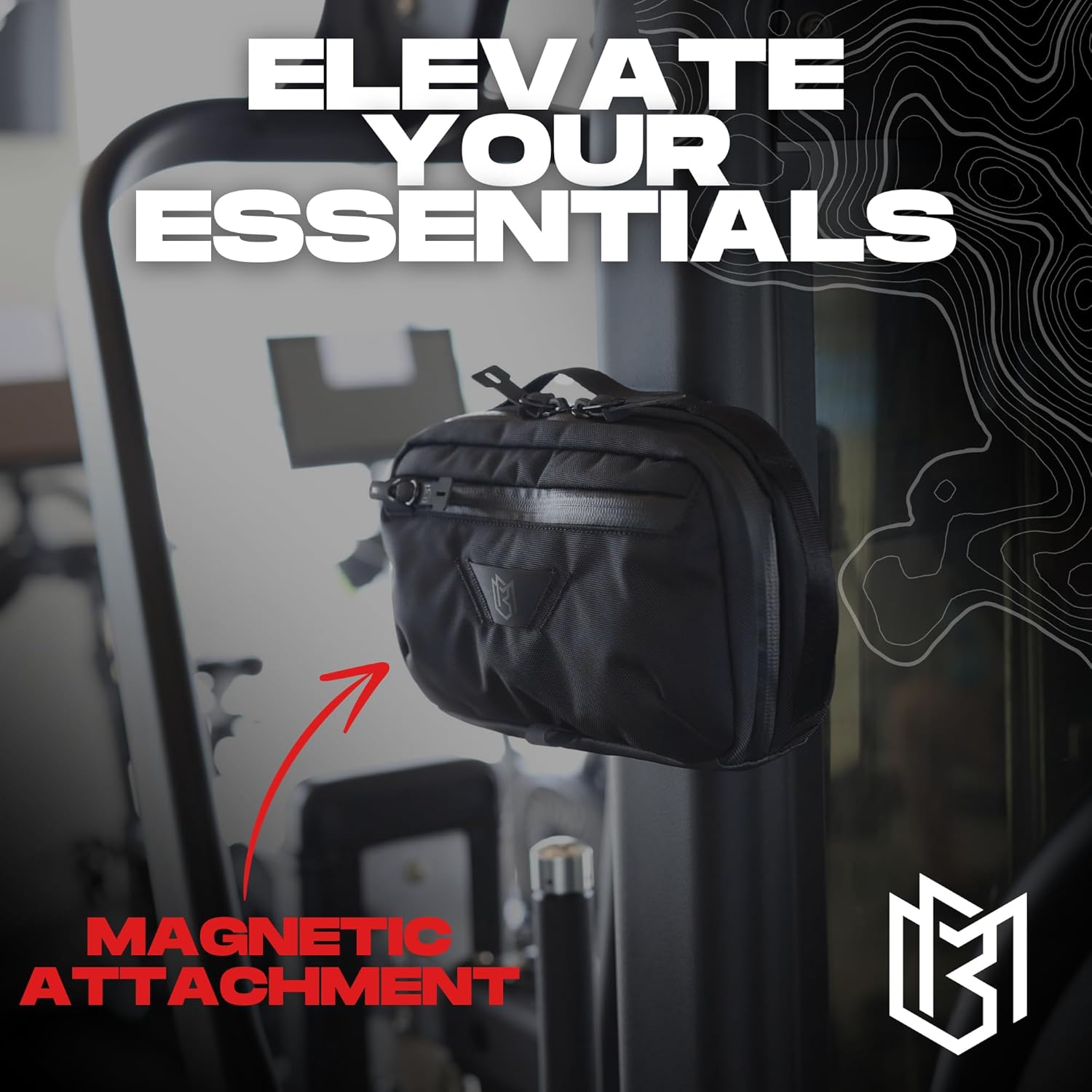 Magnetic Bag Company - Black Fanny Bag Sling Chest Bag for Men and Women | Magnetic Gym Bag for Gym, Travel, Work, and Sports | Keep Your Items Off the Dirty Gym Floor with Magnetic Attachment - Image 4