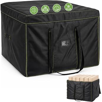 GARPROVM Garden Cushion Storage Bag 80 x 80 x 60 cm Cushion Bag for Cushion Cushion Garden Cushion Storage Soft 420D Oxford Fabric Water-Repellent Moving Bag