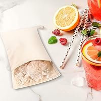 Vista 7 de Boao 2 bolsas de lona Lewis trituradoras de hielo reutilizables de 13.5 x 8.5 pulgadas, kit de barman profesional para el hogar, fiesta, bar, cocina