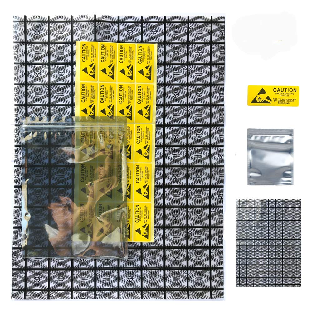 Buy AntiStatic Bag Large ESD Shielding Bags 10pcs Open Top (12X16inches) and 10pcs ziplock (5
