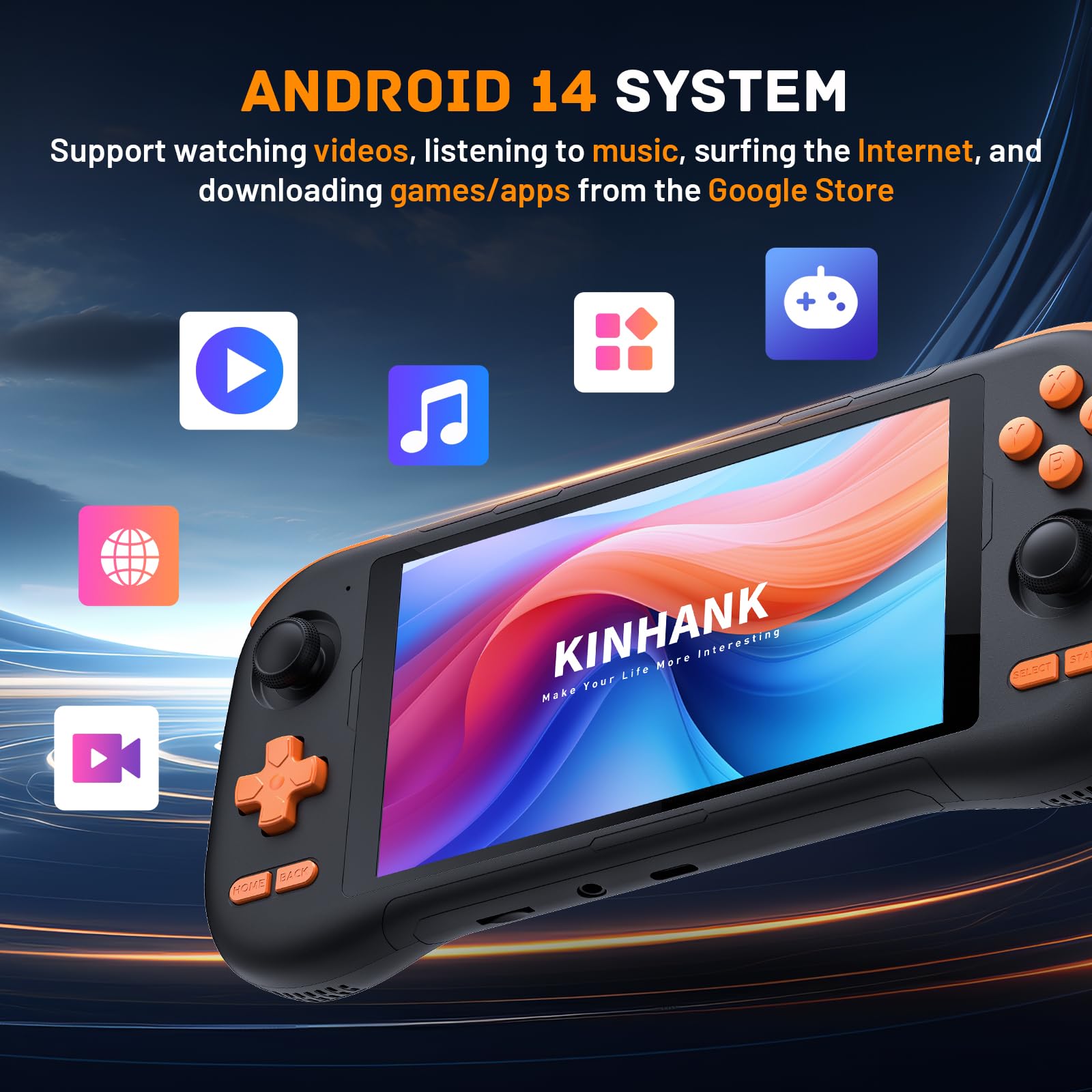 Amazon.com: Kinhank K56 Retro Handheld Game Console Built-in 16000