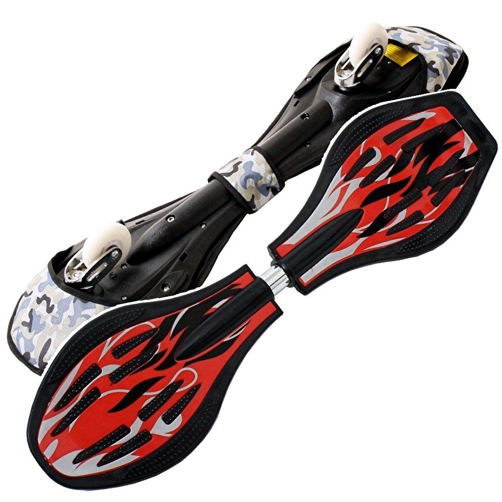 FunTomia Waveboard con LED Ruote - Cuscinetti: MACH1 2RS ABEC-11 - Carico Massimo: 120 kg
