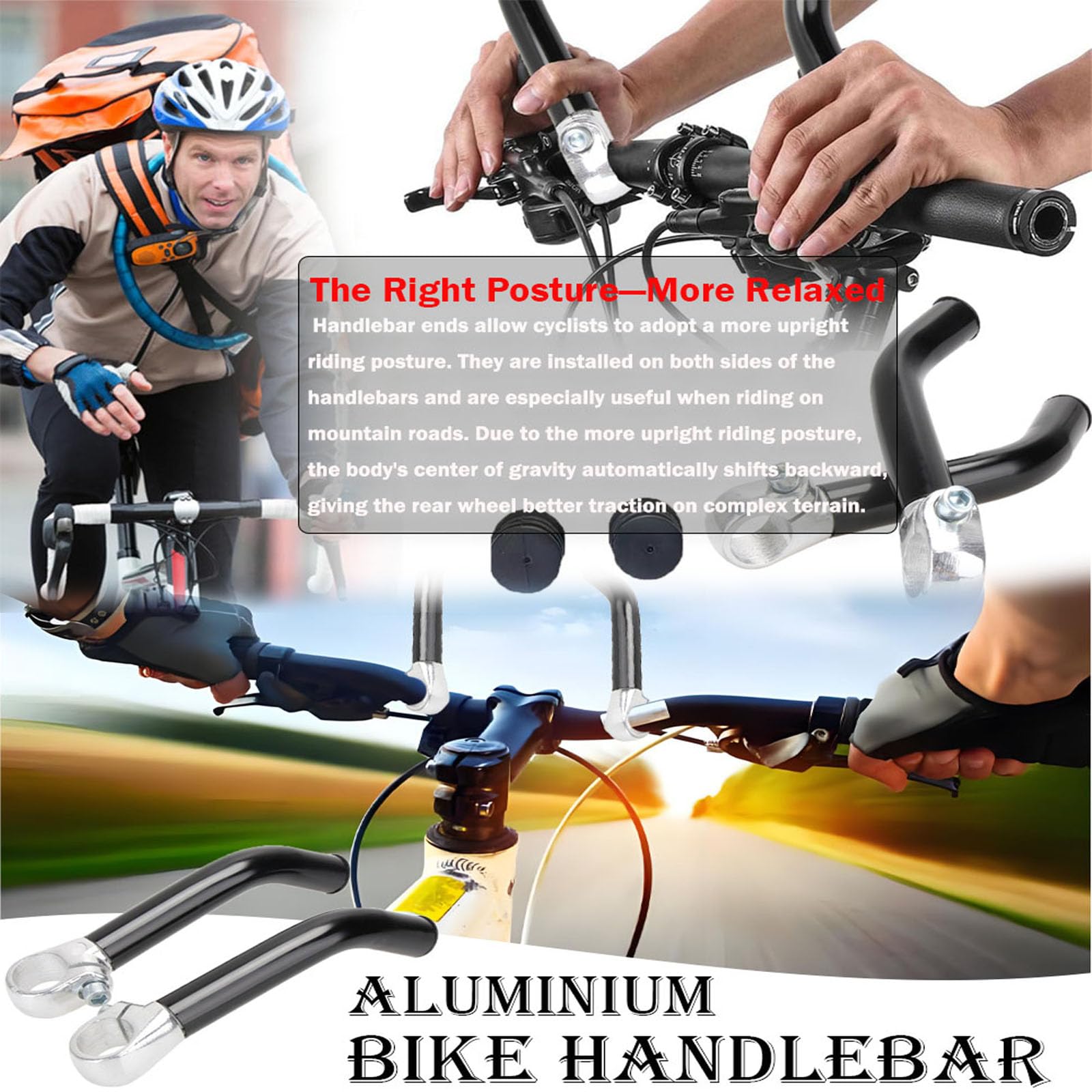 Manopole Antiscivolo Per Mountain Bike - 2 Pezzi Con Design Ergonomico E Fermi - Foto 8