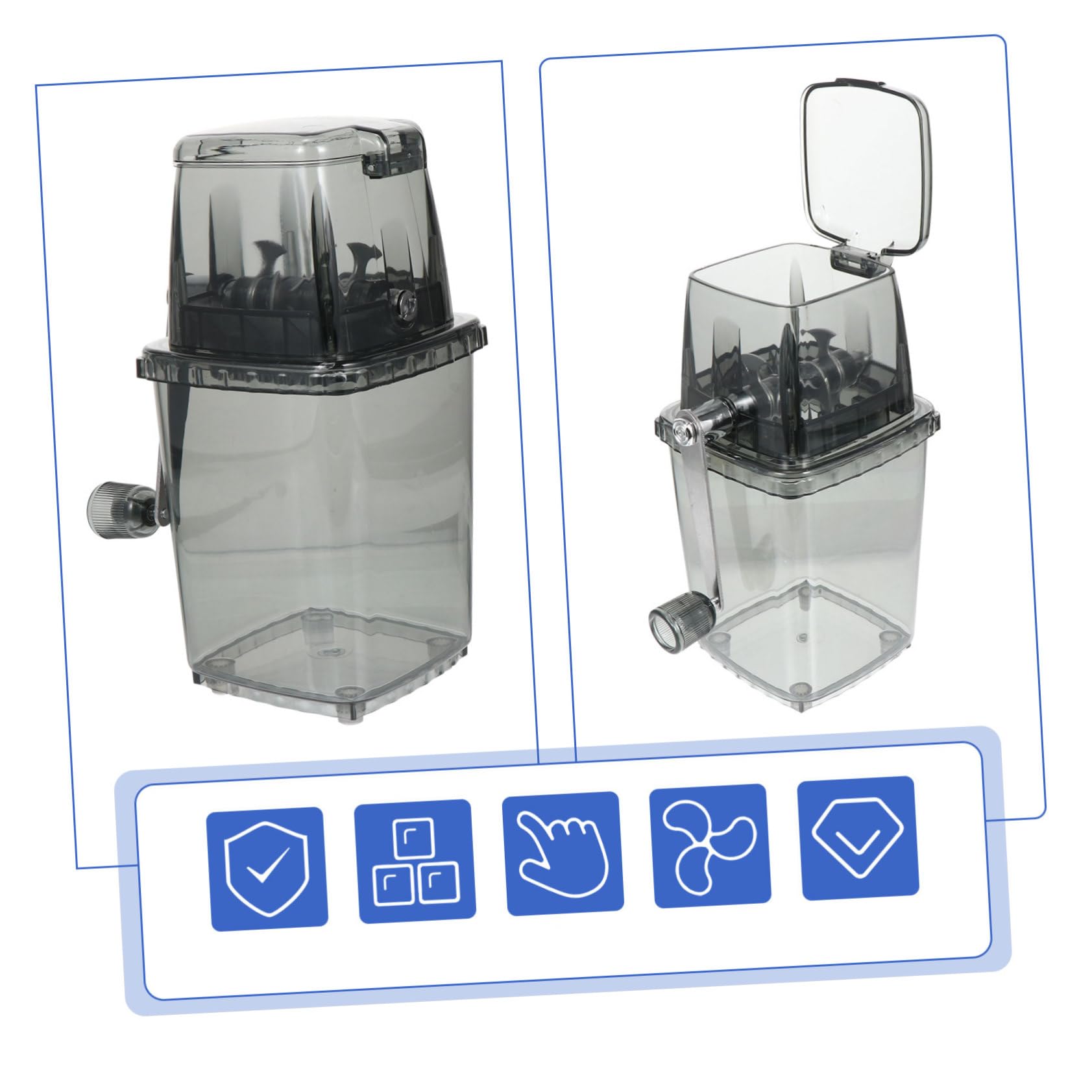 Tritaghiaccio Manuale Portatile Multi- per Ghiaccio Tritato per Cocktail Granita e Bevande Fresche Utensile Senza Elettricità