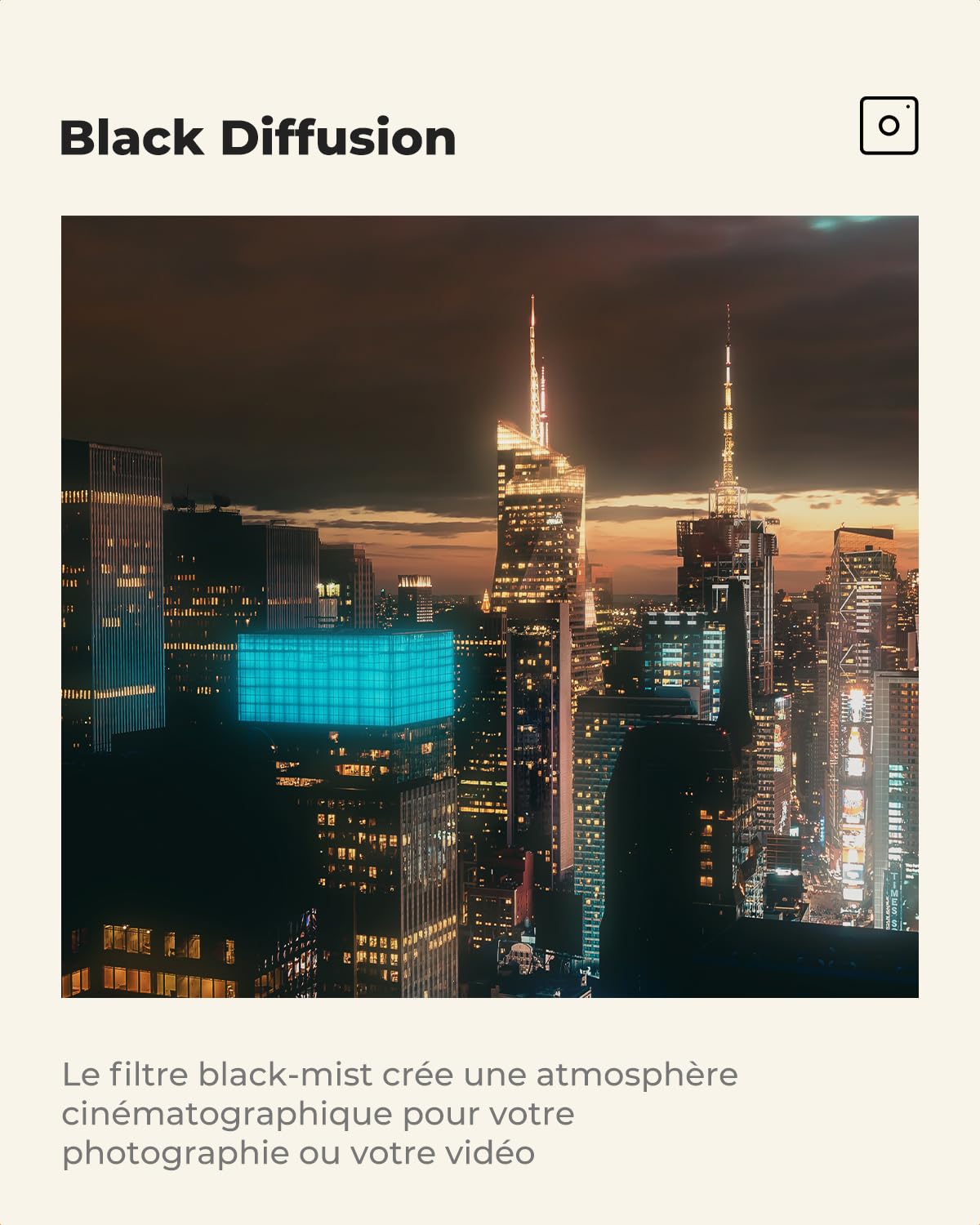 K&F CONCEPT Black Diffusion 1/4 Filtre 67mm Black-Mist Haute-définition Résistant à l'eau Anti-Rayures Antiréfléchissante pour Objectif Appareil Photo Numérique