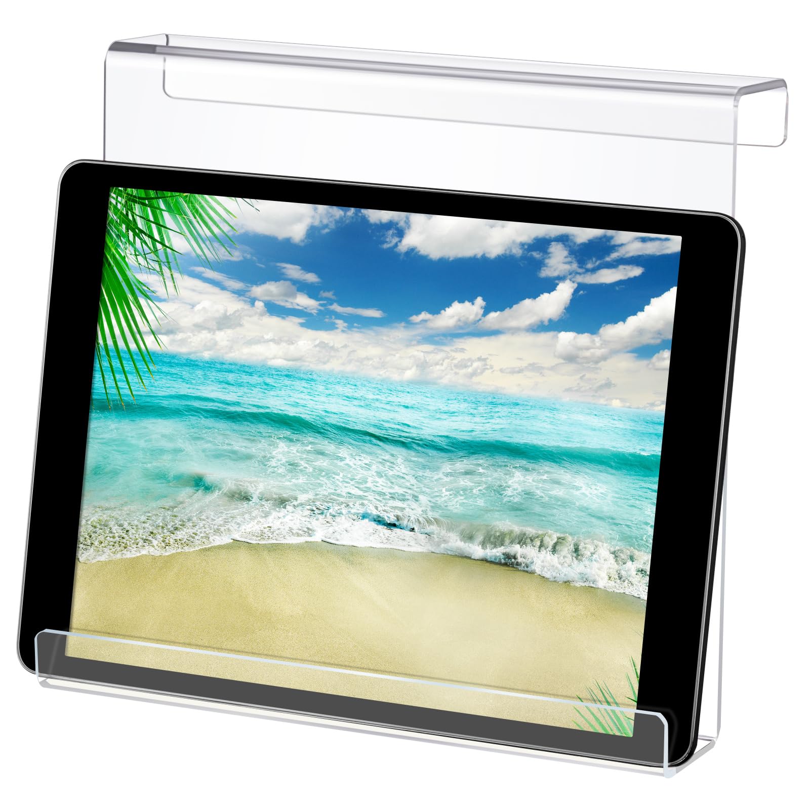 Jetec Treadmill Book Holder, Clear Acrylic Reading Rack for Treadmill Tablet Rack Universal Holder Tablet Magazines Books for Gym Exercising(9 x 8 x