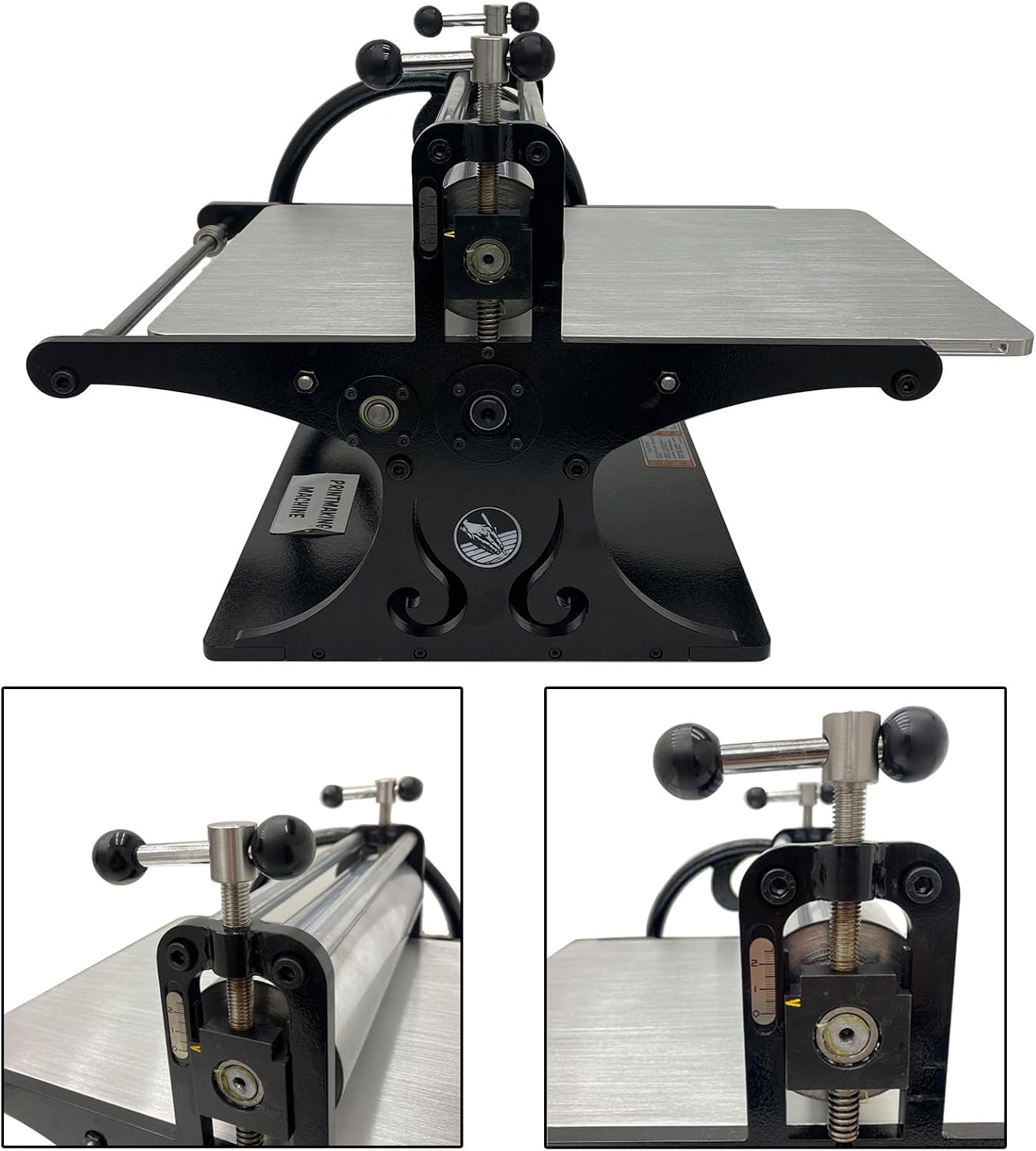 WYDDDARY Manual Slab Roller Machine Portable Printmaking Machine Table Size 13.1" x 19.7" Height Adjustable for Printmaking
