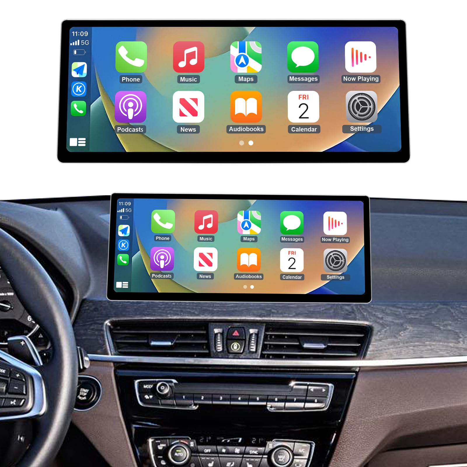 2026 12.3" CarPlay Android Auto Screen for BMW X1 Series F48