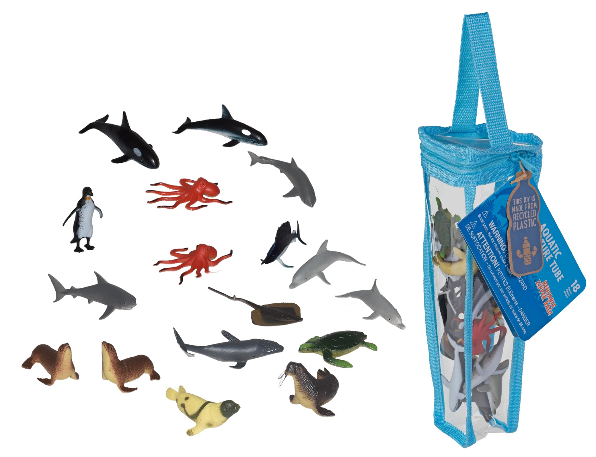 Wild Republic Nature Tubes Eco Aquatic,Toy Figures, Educational Toys, Interactive Play Set, Eco Friendly