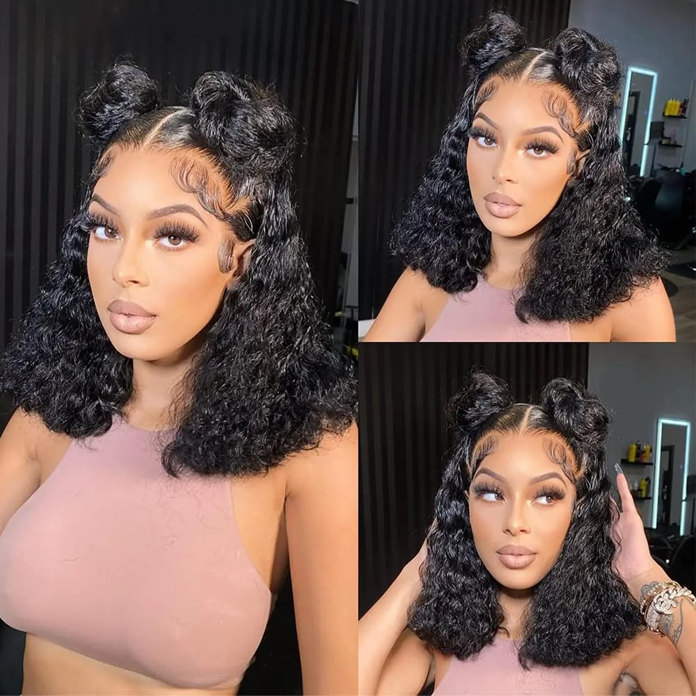 Brazilian Kinky Curly Human Hair Bundles Wet and Wavy Bundles Natural Black Color Curly Wave Human Hair Bundles 22 24 26 inch 3 Bundles for Black Women