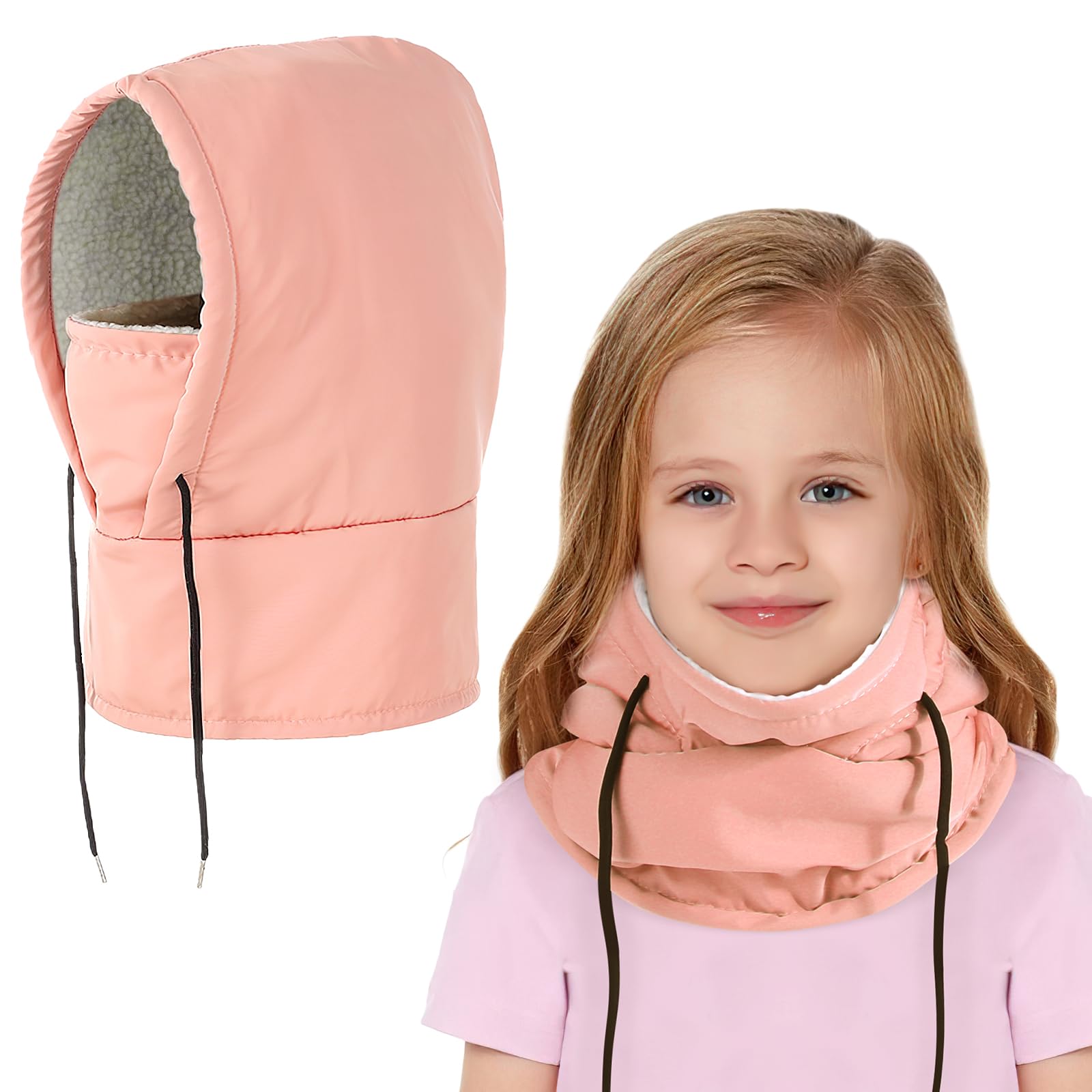 Cagoule Hiver Enfant AYPOW 4-9 Ans - Coupe-vent, Polaire Chaude - Ski, Sports Outdoor