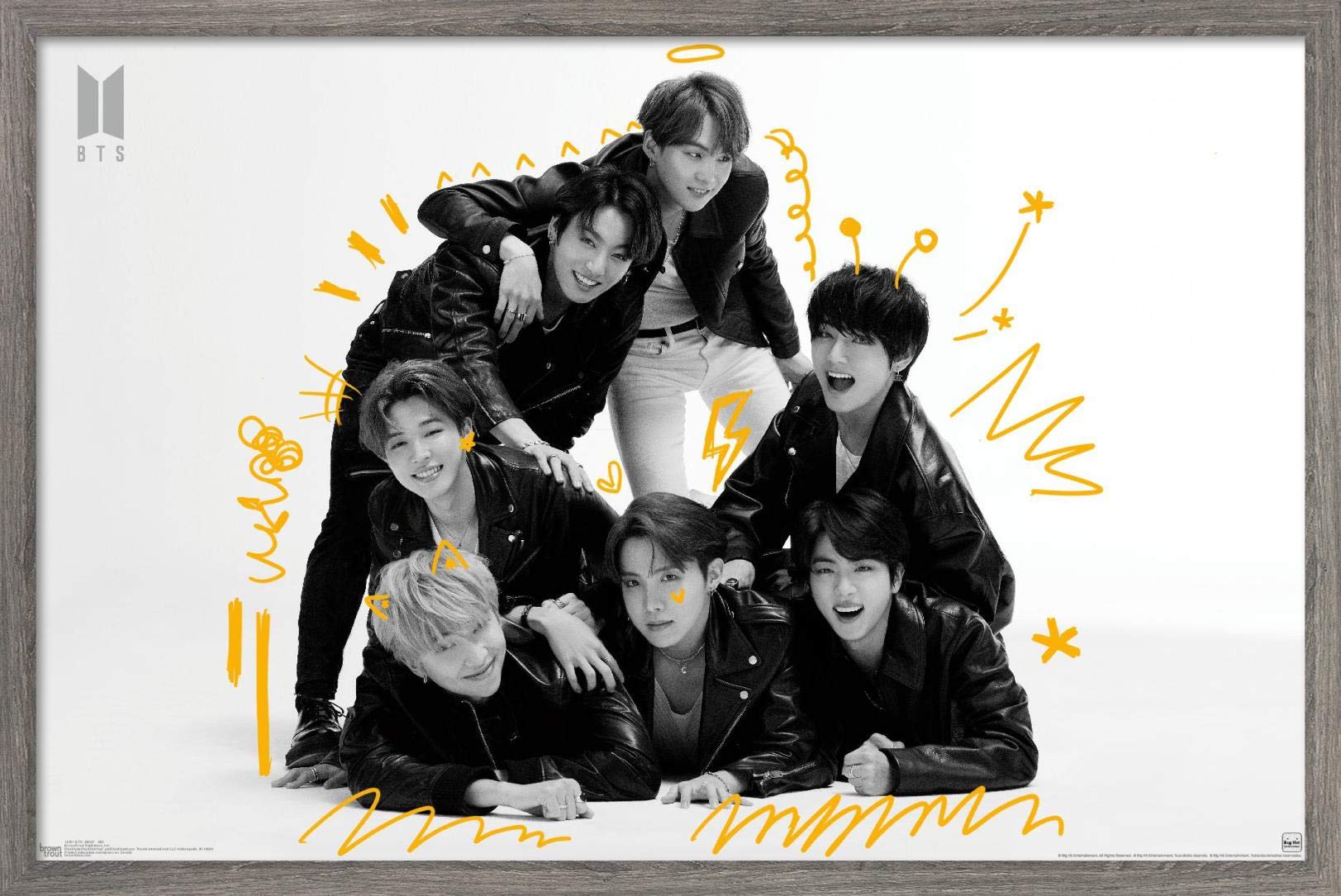 Amazon.com: Trends International BTS-MOS7-BW Wall Poster, 22.375
