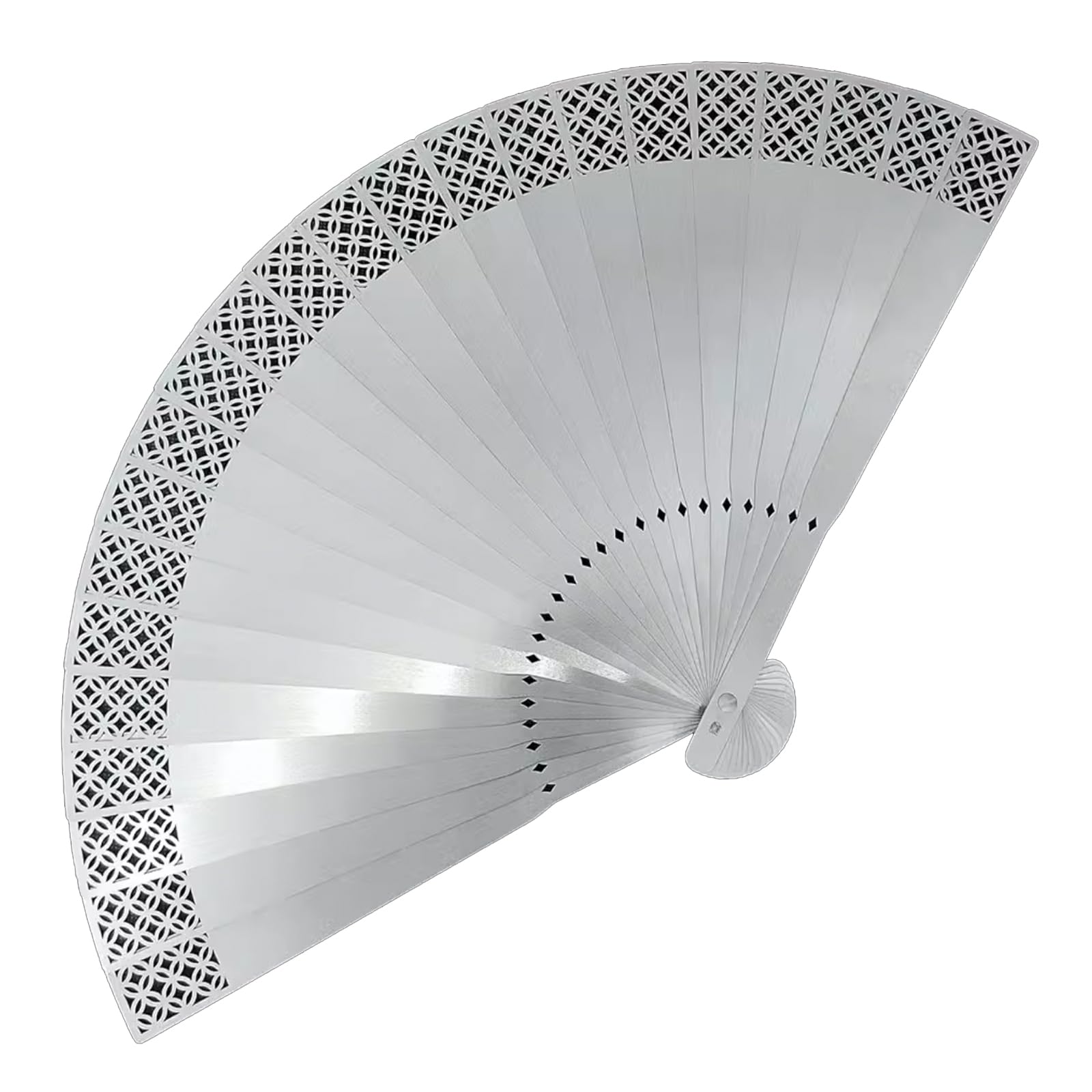 Titanium Alloy Folding Fan Chinese Style Metal Kung Fu Fan Tai Chi Fan