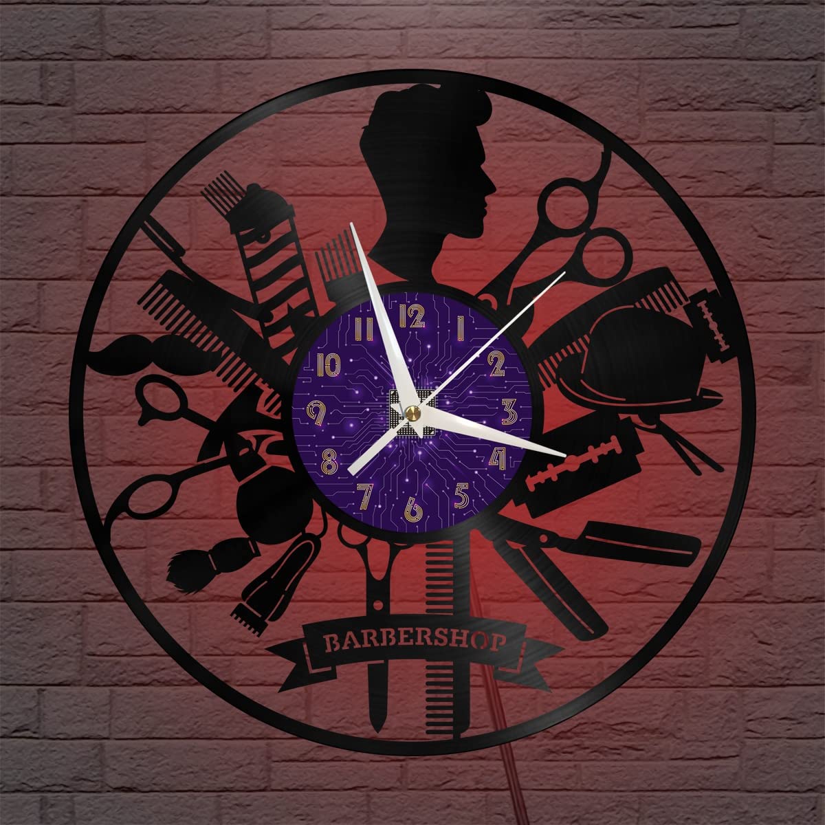 Horloge murale cuisine et maison en vinyle silencieuse pour déco salon moderne