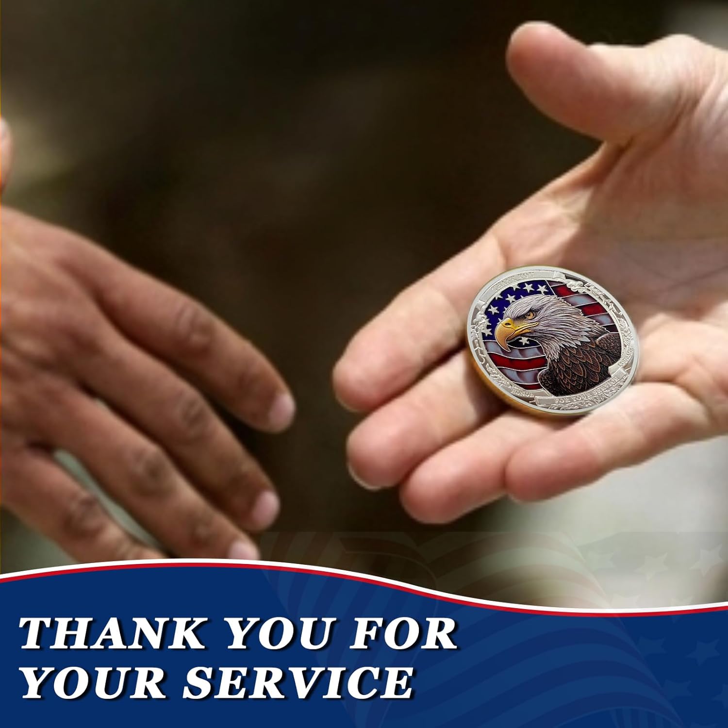 CHURYUML 100Pcs Military Challenge Coins Bulk Veterans Day Gifts Thank You for Your Service Military Appreciation Gifts for Men Women Navy Army Veterans Honor Coin