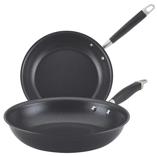 Anolon Advanced Home Hard Anodized Nonstick Deep Frying Pan/Skillet with Lid, 12 Inch, Moonstone
