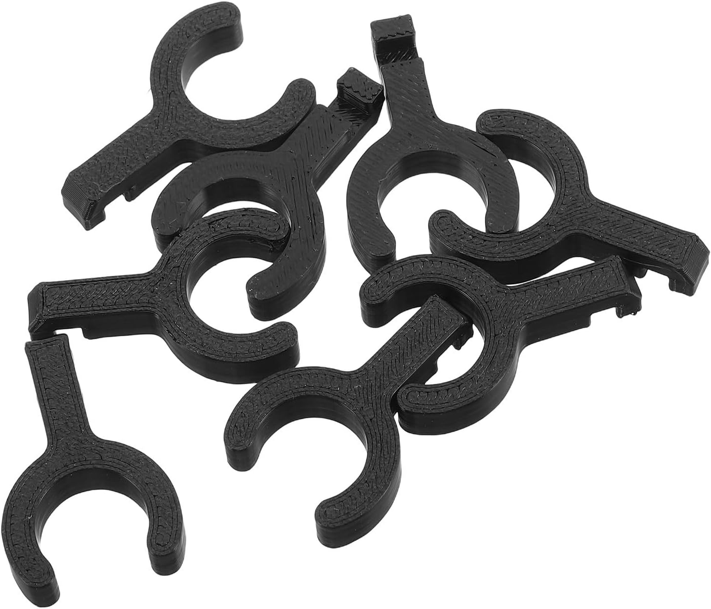 8pcs Black Plastic Ice Pack Clips for Fan, Strong Clamp Mounting Hooks