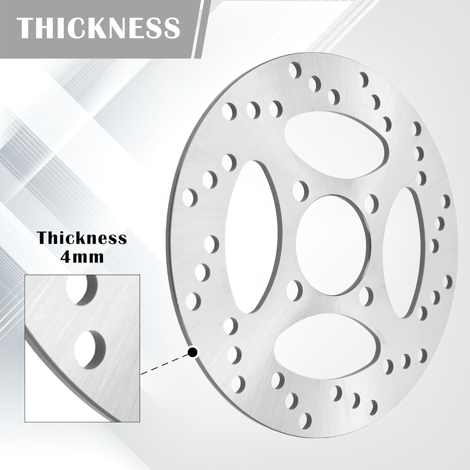 Rear Brake Disc Rotor fit for Yamaha Raptor 700 2006-2020 YFZ450 2006-2013 YFZ450X 2008 1S3-2582W-00-00 1PE-F582W-00-00 1S3-2582W-10-00
